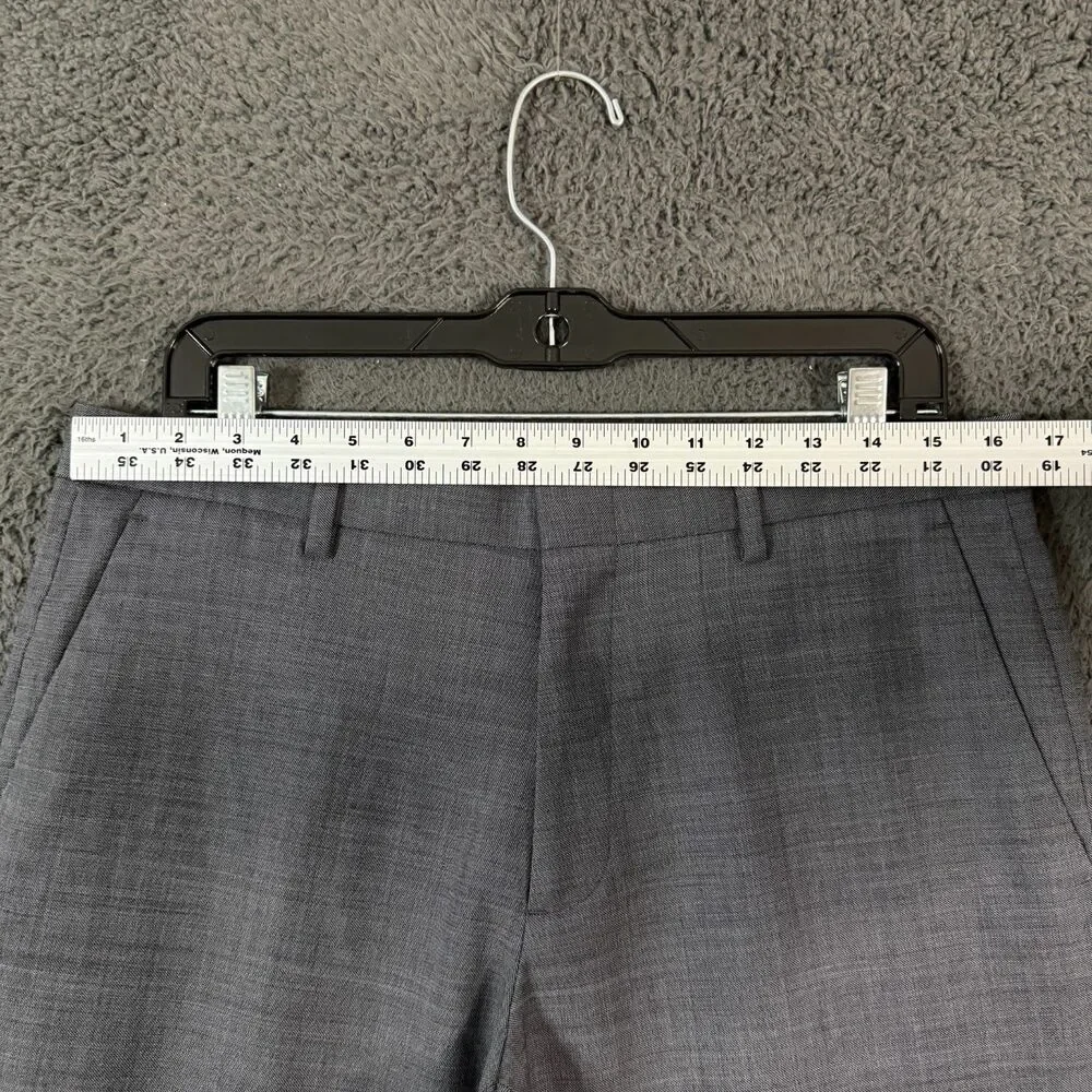 J Crew Dress Pants Mens 32x34 Gray Ludlow Slim Fit Four Season Wool Stretch